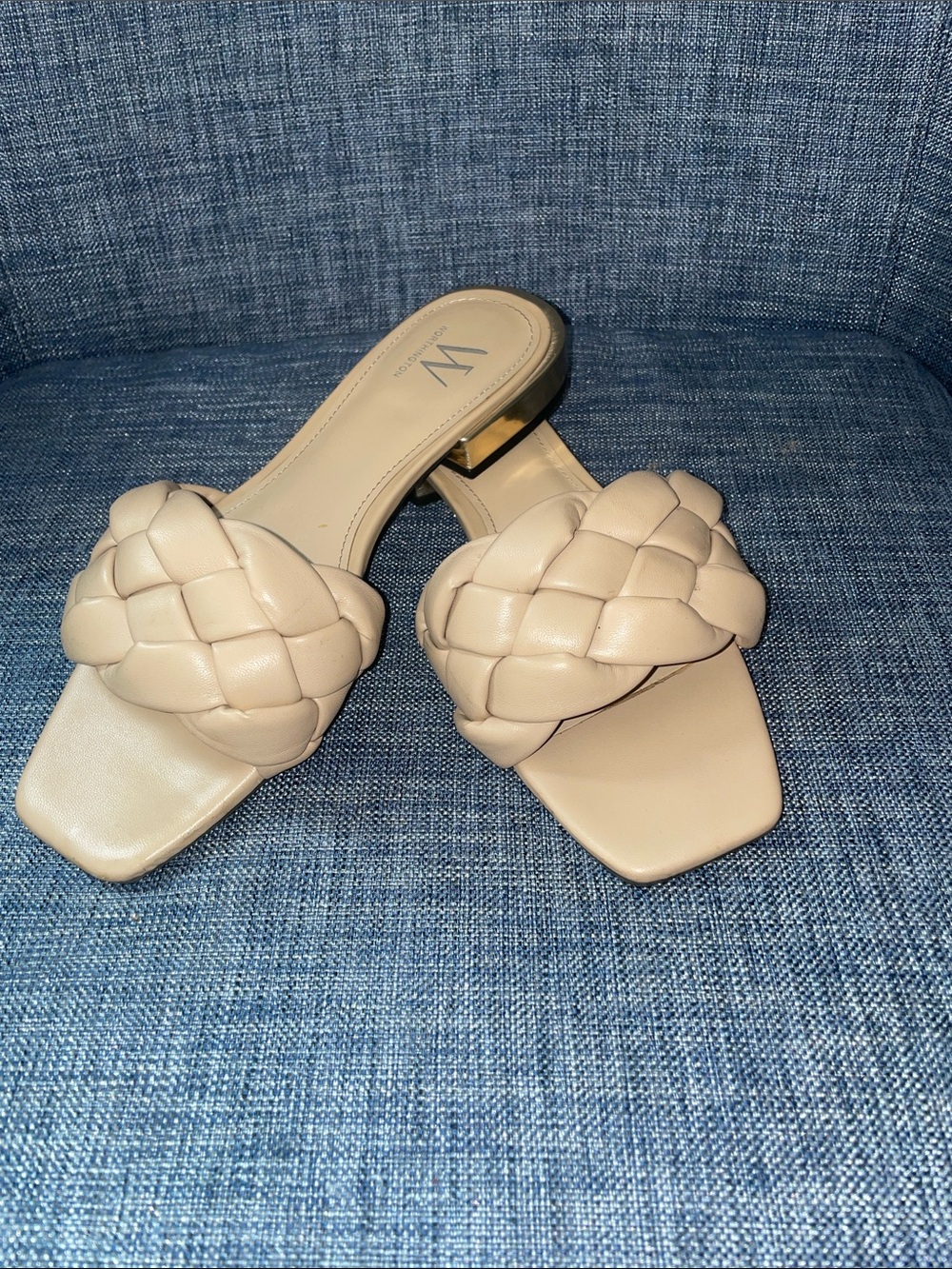 Worthington Braided Slide Mules in Beige